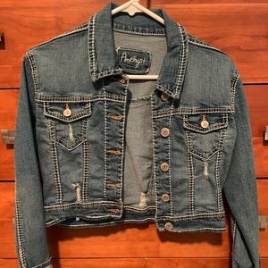 Amethyst Distressed Jean Jacket